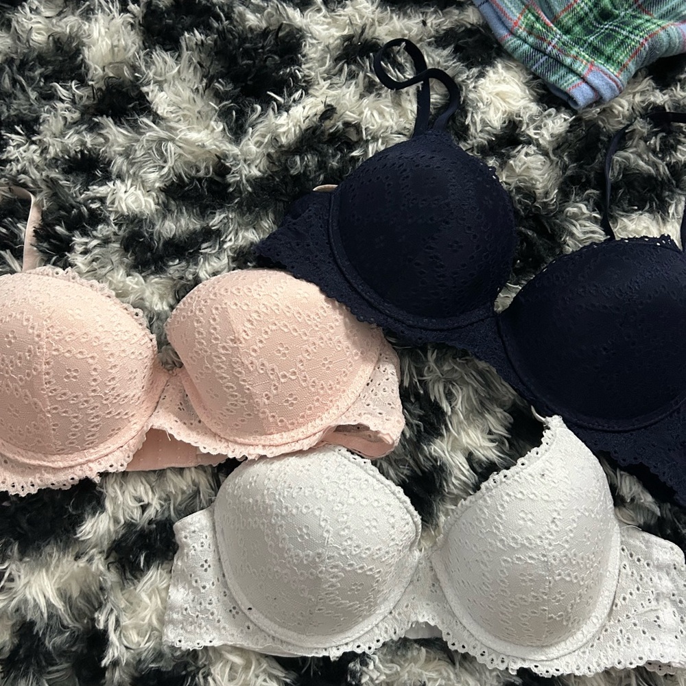Elegant Lace Women's Bra Set - Black, Pink, White